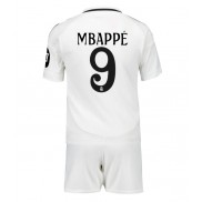 Billiga Real Madrid Kylian Mbappe #9 Hemmatröja Barn 2024-25 Kortärmad (+ Korta byxor)